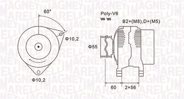 Alternator MAGNETI MARELLI 063731577010