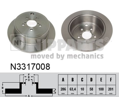 Tarcza hamulcowa NIPPARTS N3317008