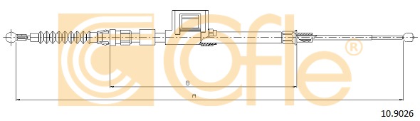 Linka hamulca ręcznego COFLE 10.9026