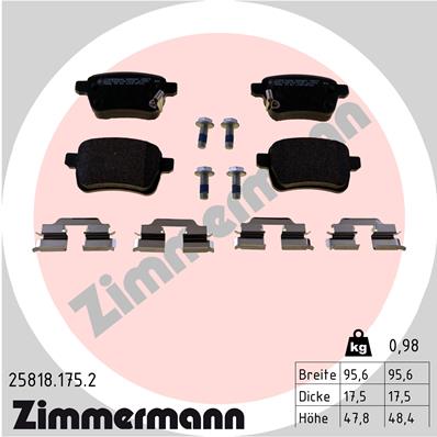 Klocki hamulcowe ZIMMERMANN 25818.175.2