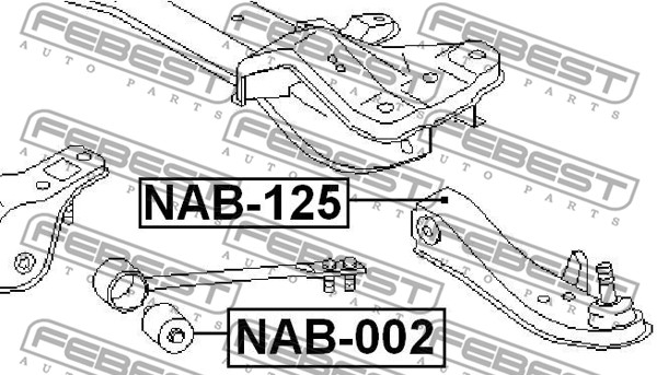 Tuleja wahacza FEBEST NAB-002