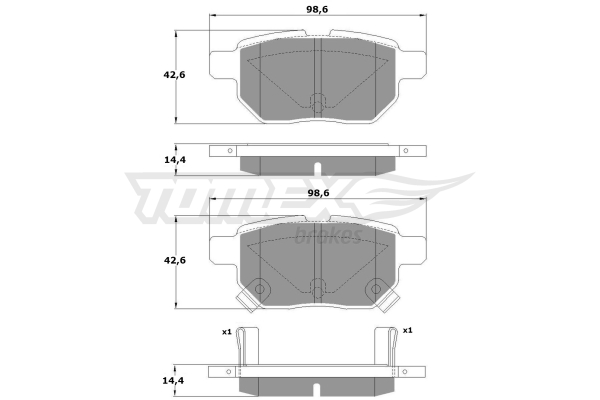Klocki hamulcowe TOMEX BRAKES TX 15-01