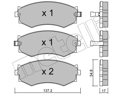 Klocki hamulcowe METELLI 22-0190-1