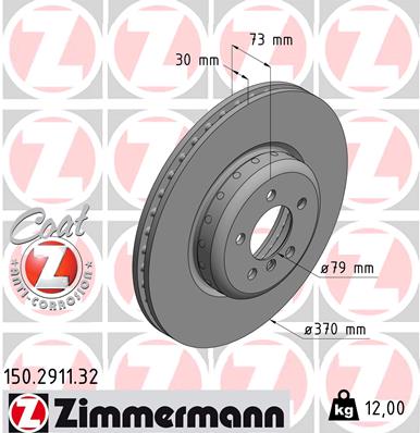 Tarcza hamulcowa ZIMMERMANN 150.2911.32