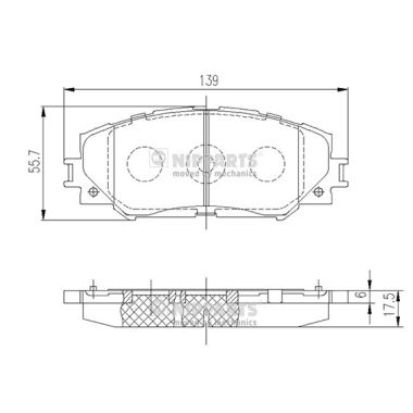 Klocki hamulcowe NIPPARTS J3602120