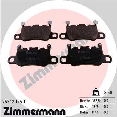 Klocki hamulcowe ZIMMERMANN 25512.175.1