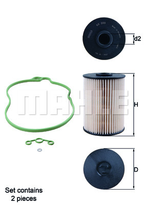 Filtr paliwa MAHLE KX 200D/S