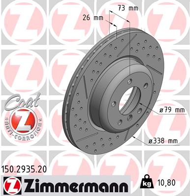 Tarcza hamulcowa ZIMMERMANN 150.2935.20