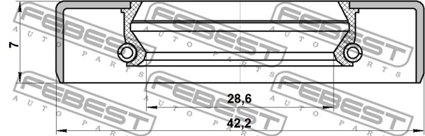 Pierścień uszczelniający półosi FEBEST 95GBY-30420707R