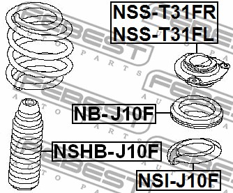 Poduszka amortyzatora FEBEST NSS-T31FR