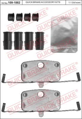 Zestaw akcesoriów montażowych  klocków hamulcowych QUICK BRAKE 109-1882
