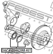 Zestaw łożysk koła FEBEST DAC45860039M-KIT