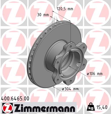 Tarcza hamulcowa ZIMMERMANN 400.6465.00