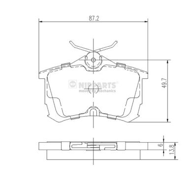 Klocki hamulcowe NIPPARTS J3614015