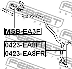Guma stabilizatora FEBEST MSB-EA3F