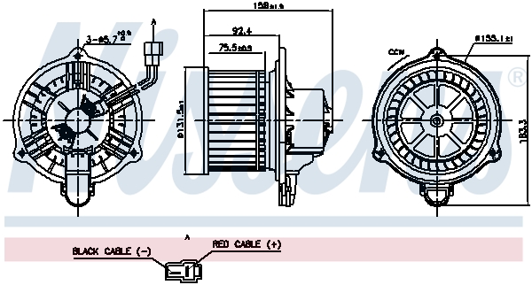 Wentylator wnętrza NISSENS 87820