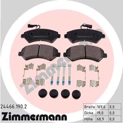 Klocki hamulcowe ZIMMERMANN 24466.190.2