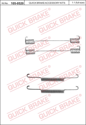 Zestaw dodatków do szczęk hamulcowych QUICK BRAKE 105-0520