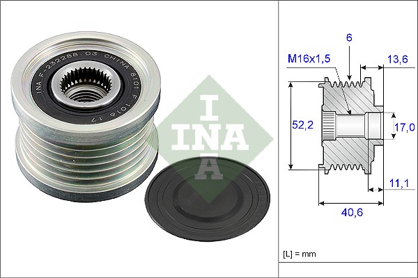 Sprzęgło alternatora INA 535 0044 10
