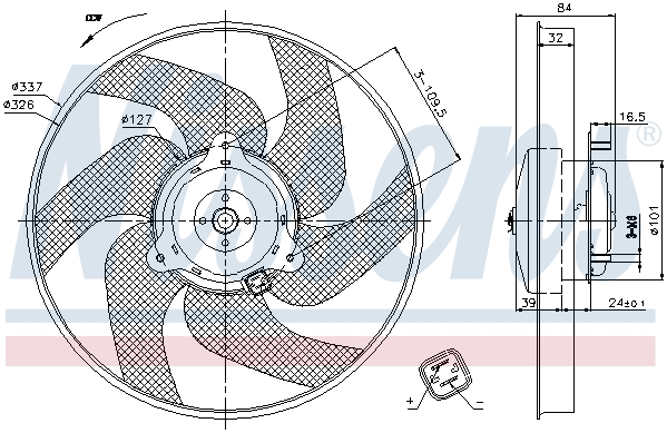 Wentylator NISSENS 85666