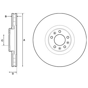 Tarcza hamulcowa DELPHI BG9151C