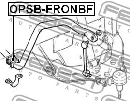 Guma stabilizatora FEBEST OPSB-FRONBF