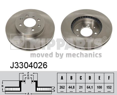 Tarcza hamulcowa NIPPARTS J3304026