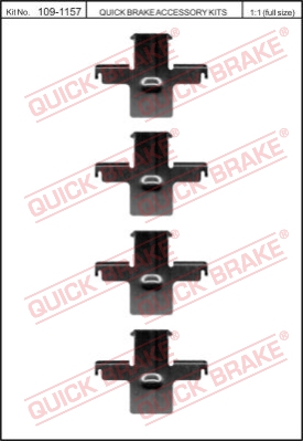 Zestaw akcesoriów montażowych  klocków hamulcowych QUICK BRAKE 109-1157
