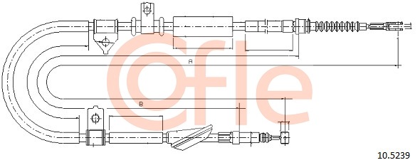 Linka hamulca ręcznego COFLE 92.10.5239