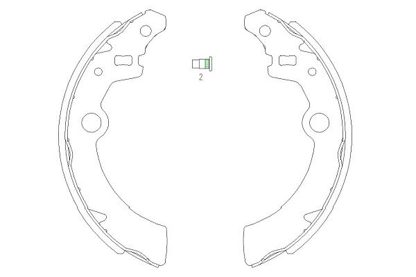 Zestaw szczęk hamulcowych KAVO PARTS KBS-8907