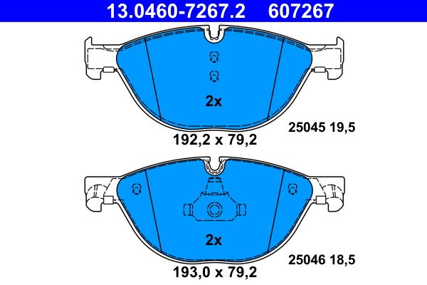 Klocki hamulcowe ATE 13.0460-7267.2