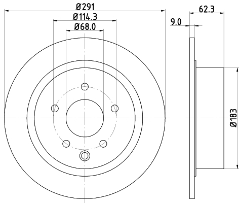 Tarcza hamulcowa HELLA 8DD 355 122-421