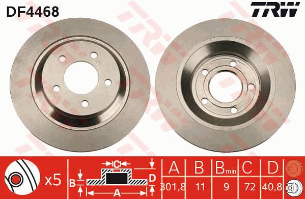 Tarcza hamulcowa TRW DF4468