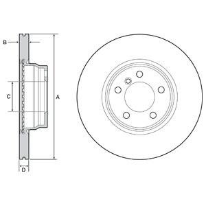 Tarcza hamulcowa DELPHI BG4458C