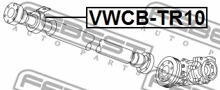 Łożysko podpory wału FEBEST VWCB-TR10