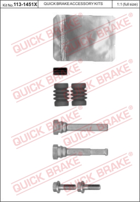 Zestaw tulei prowadzących zacisk hamulca QUICK BRAKE 113-1451X