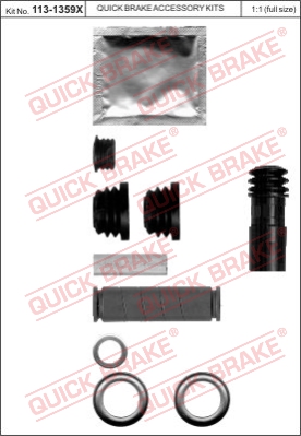 Zestaw tulei prowadzących zacisk hamulca QUICK BRAKE 113-1359X