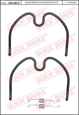Zestaw dodatków do szczęk hamulcowych QUICK BRAKE 105-0872