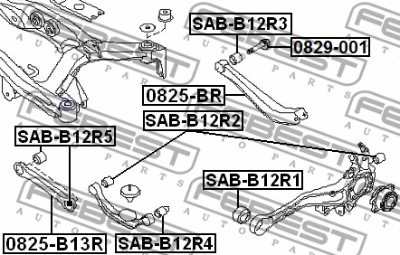 Tuleja wahacza FEBEST SAB-B12R4