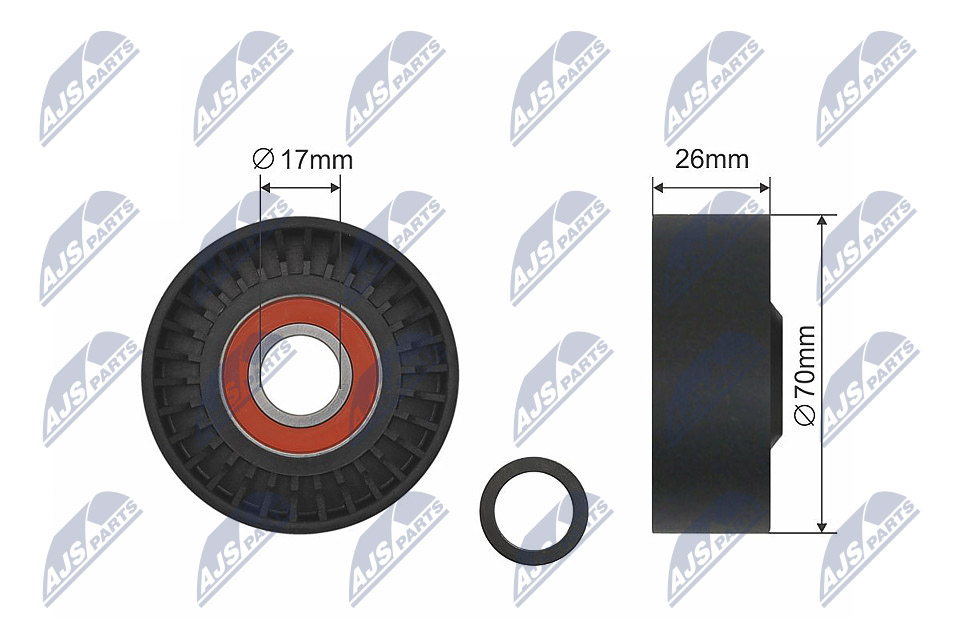 Rolka napinacza,pasek klinowy NTY RNK-DW-013