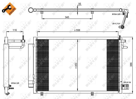 Skraplacz klimatyzacji NRF 35903
