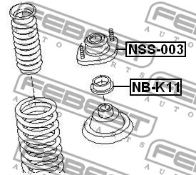 Poduszka amortyzatora FEBEST NSS-003