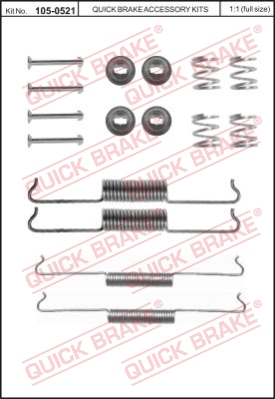 Zestaw dodatków do szczęk hamulcowych QUICK BRAKE 105-0521