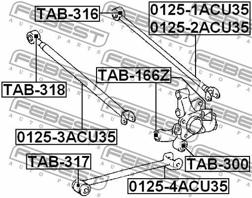 Tuleja wahacza FEBEST TAB-318