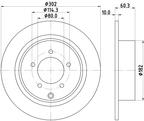 Tarcza hamulcowa HELLA 8DD 355 115-491