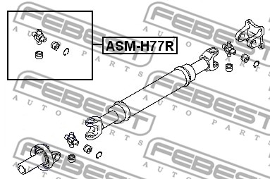 Łącznik wału napędowego FEBEST ASM-H77R