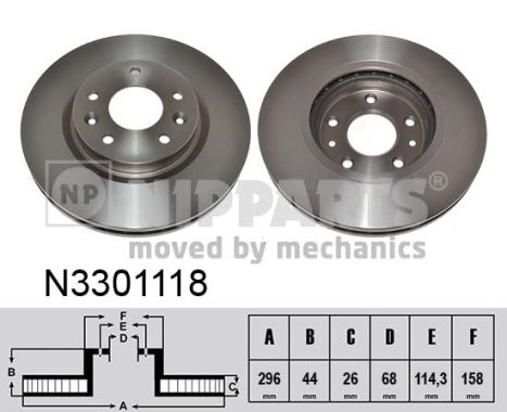 Tarcza hamulcowa NIPPARTS N3301118