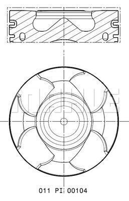 Tłok MAHLE 011 PI 00104 000