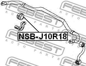 Guma stabilizatora FEBEST NSB-J10R18