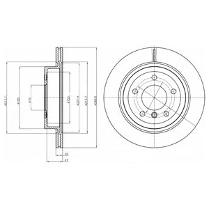 Tarcza hamulcowa DELPHI BG4223C